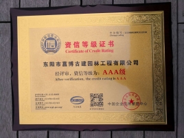 資信等級證書
